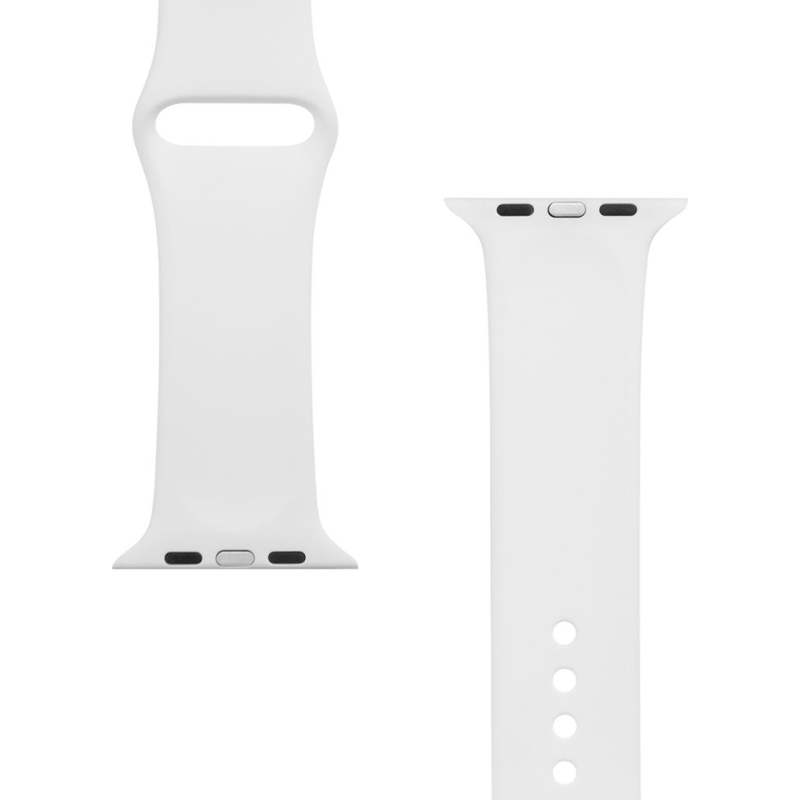 Tactical 499 Silikónový Remienok pre Apple Watch 1/2/3/4/5/6/7/8/9/SE 42/44/45mm White