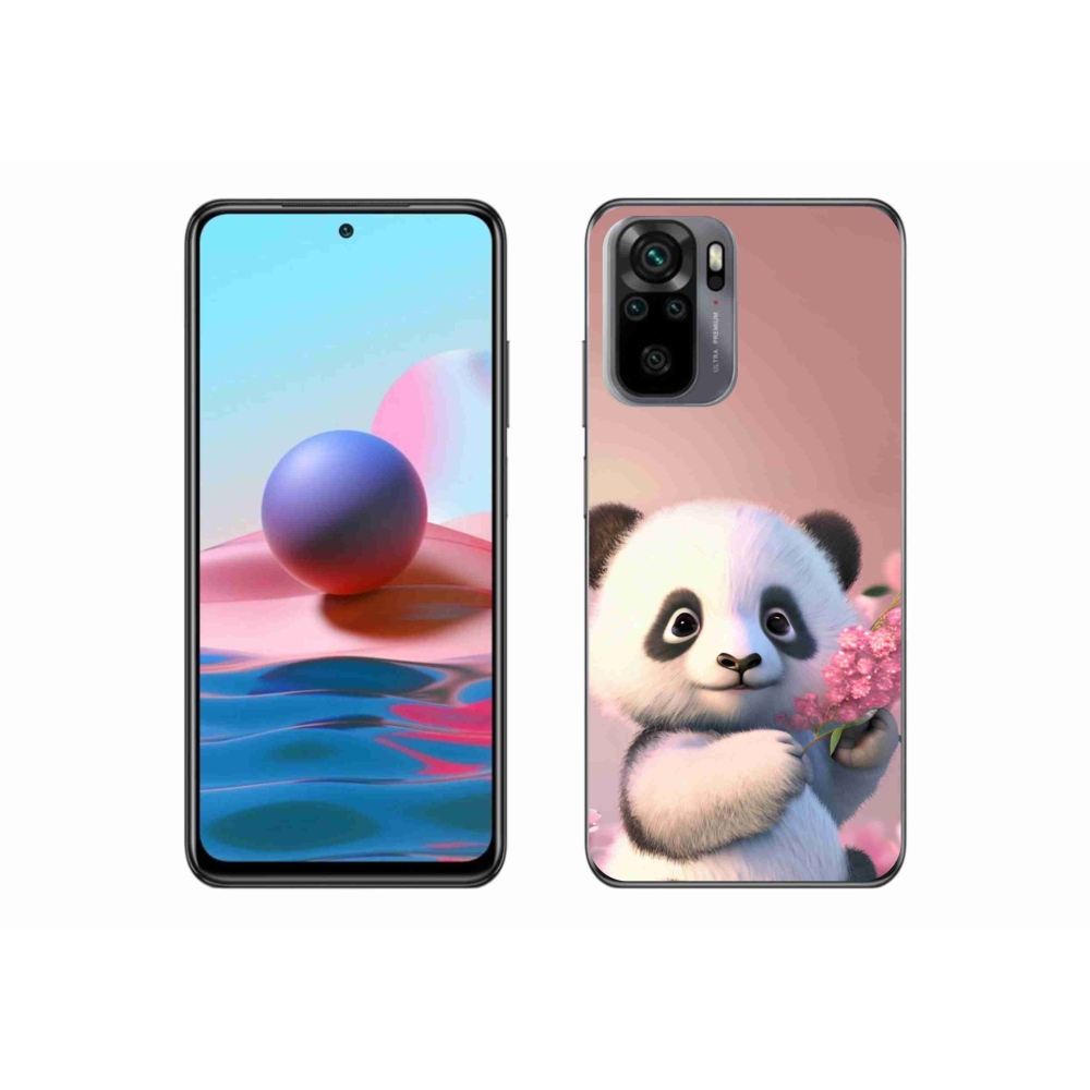 Gélový kryt mmCase na Xiaomi Redmi Note 10 4G - roztomilá panda