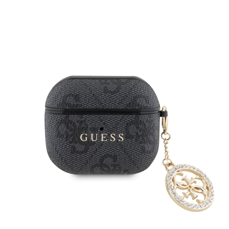 Guess 4G Script PC/PU Charm Puzdro pre AirPods 3 Black