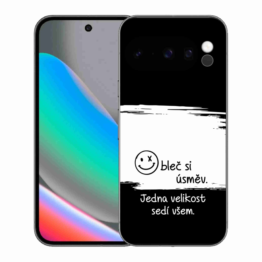Gélový kryt mmCase na Google Pixel 10 Pro - vtipný text 8 bieločierne pozadie
