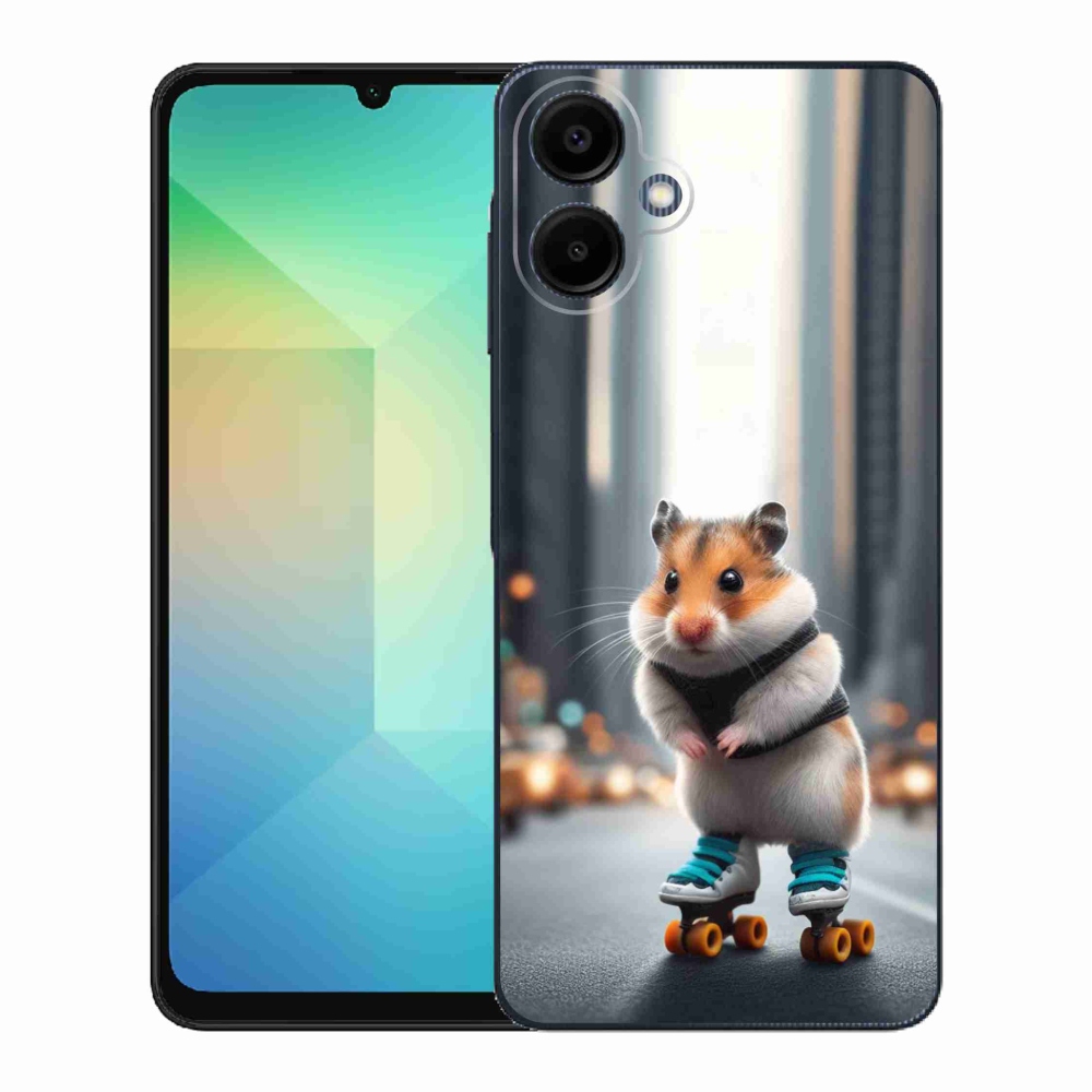 Gélový kryt mmCase na Samsung Galaxy A06 4G - škrečok na korčuliach
