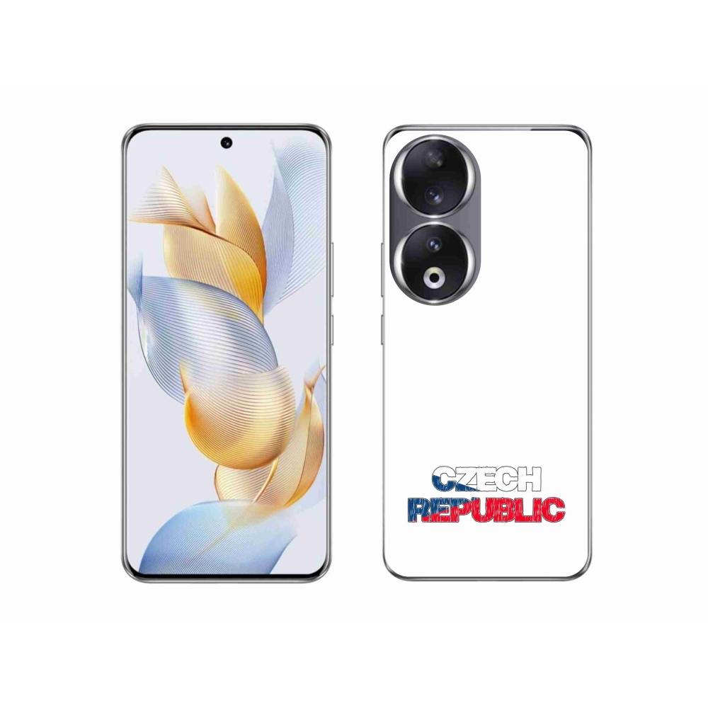Gélový kryt mmCase na Honor 90 - Czech Republic biele pozadie