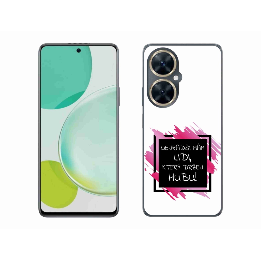 Gélový kryt mmCase na Huawei Nova 11i - vtipný text 7 čiernobiele pozadie