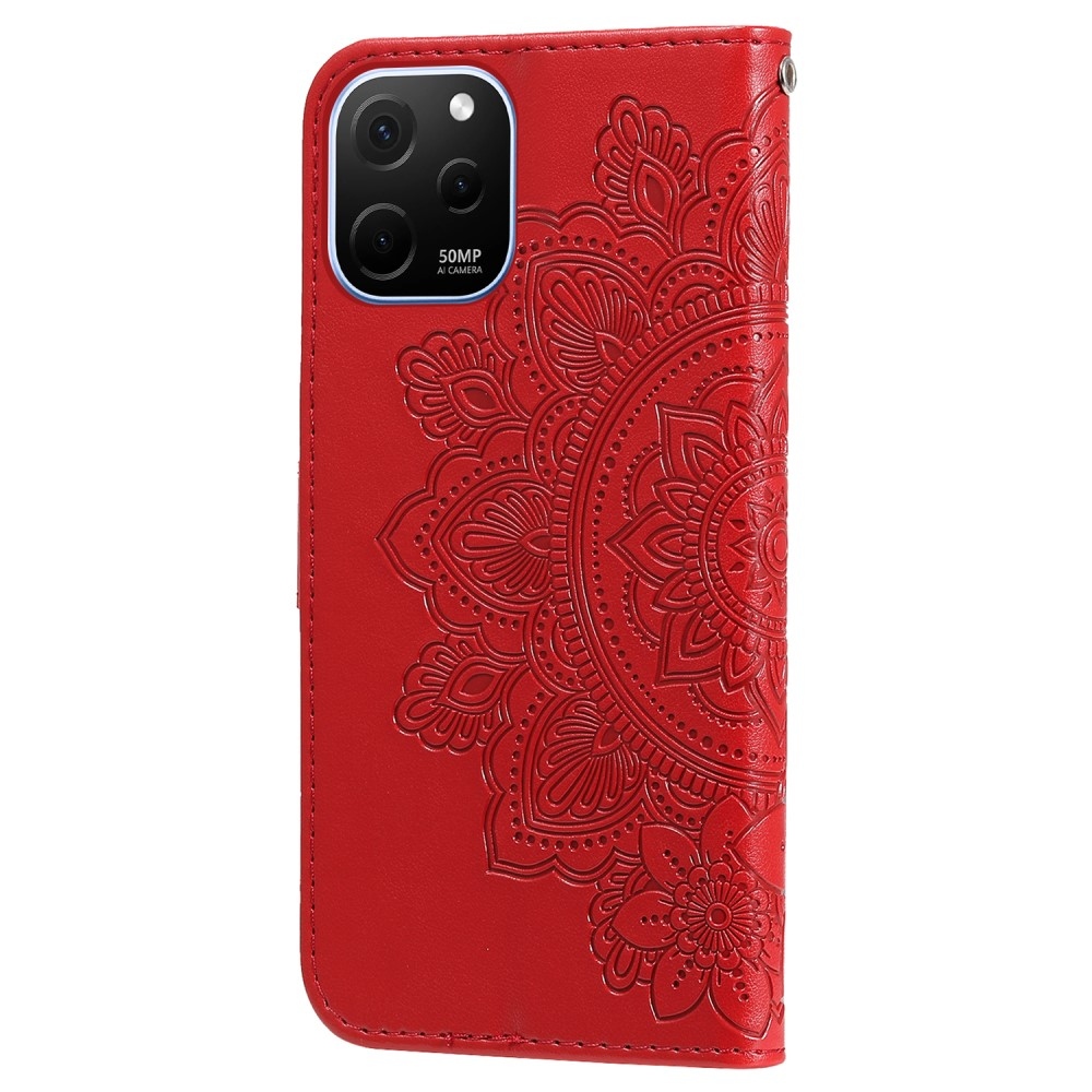 Mandala knižkové puzdro na Huawei Nova Y61 - červené