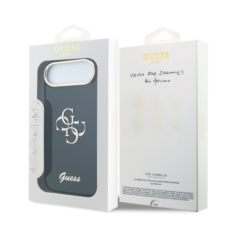 Guess IML 4G Script Metal Logo Zadný kryt pre iPhone Air Blue