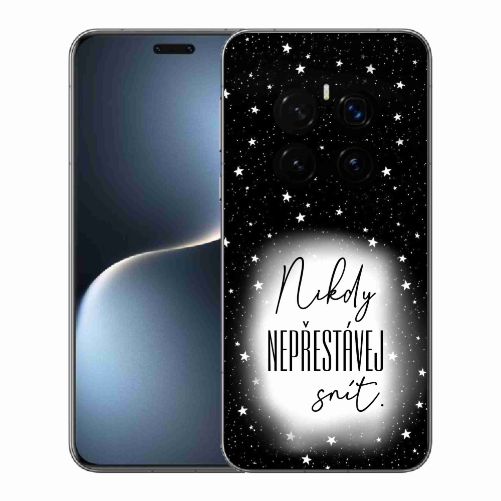 Gélový kryt mmCase na Honor Magic 7 Pro 5G - citát 1 bieločierne pozadie