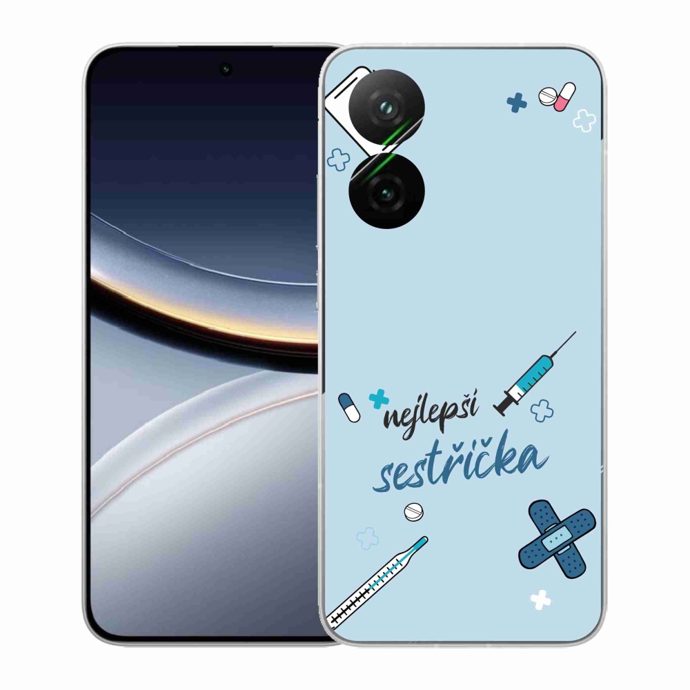 Gélový kryt mmCase na Xiaomi Poco F7 5G - najlepšia sestrička modré pozadie