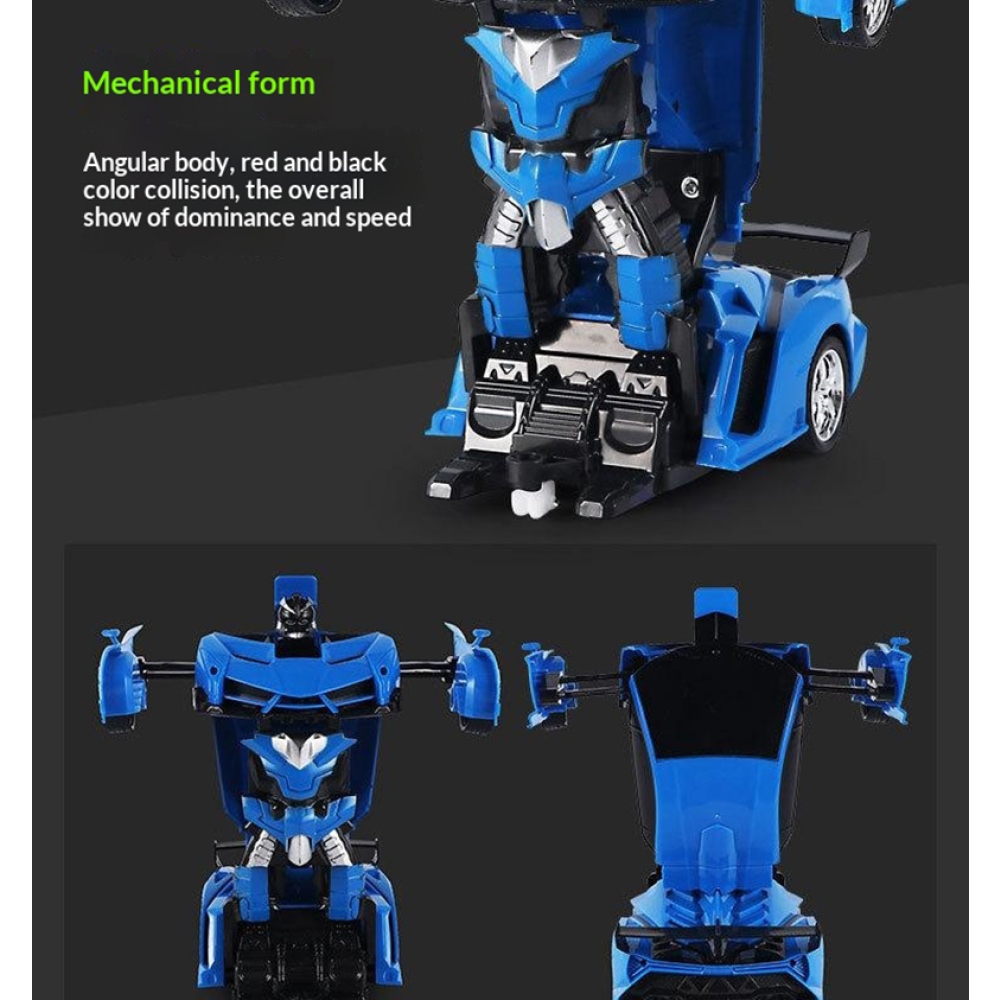 RC transformačné auto 2v1 auto a robot - červené