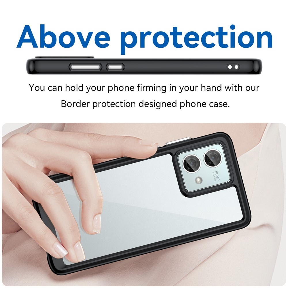 Gélový obal s pevným chrbtom na Motorola Moto G84 5G - čierny