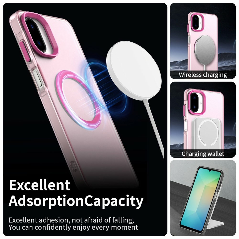 Candy gélový obal MagSafe pre Samsung Galaxy A07 4G - ružový