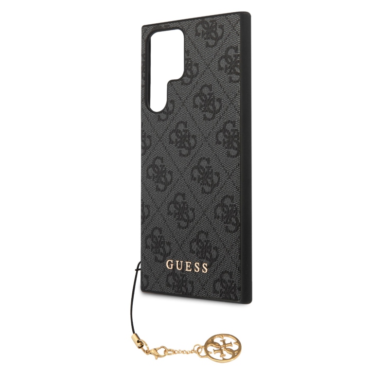 Guess 4G Charm Zadný Kryt pre Samsung Galaxy S24 Ultra Grey