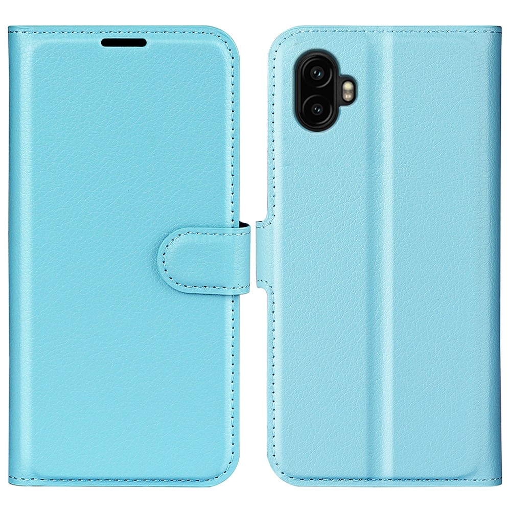 Litchi knižkové púzdro na Samsung Galaxy Xcover 7 Pro - modré