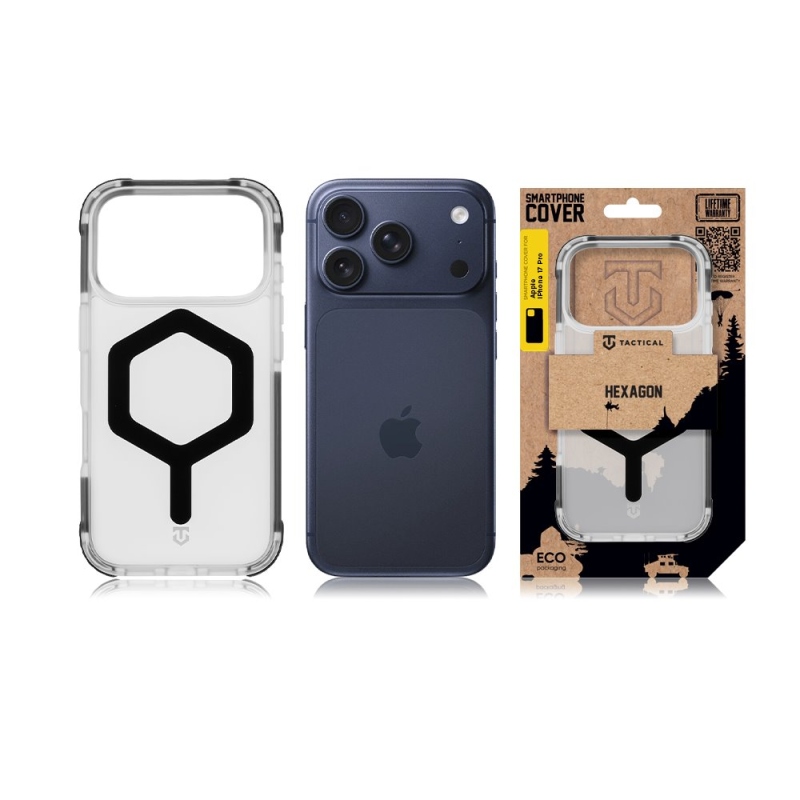 Taktický kryt MagForce Hexagon pre Apple iPhone 17 Pro T-Black