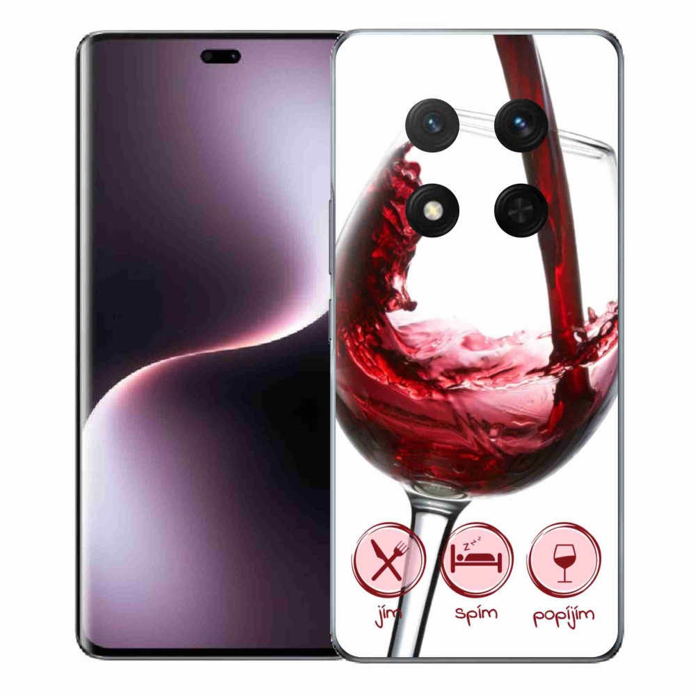 Gélový kryt mmCase na Honor Magic 7 Lite 5G - pohár vína červené