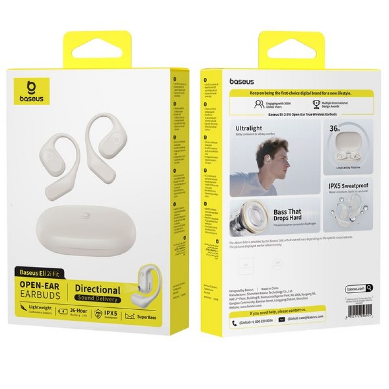 Bezdrôtové slúchadlá Baseus Eli 2i Fit Starlight Off-White
