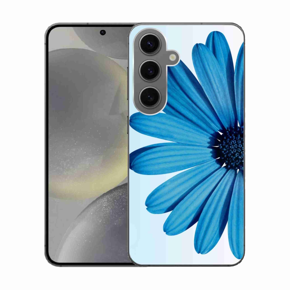 Gélový obal mmCase na Samsung Galaxy S24 - modrá margaréta