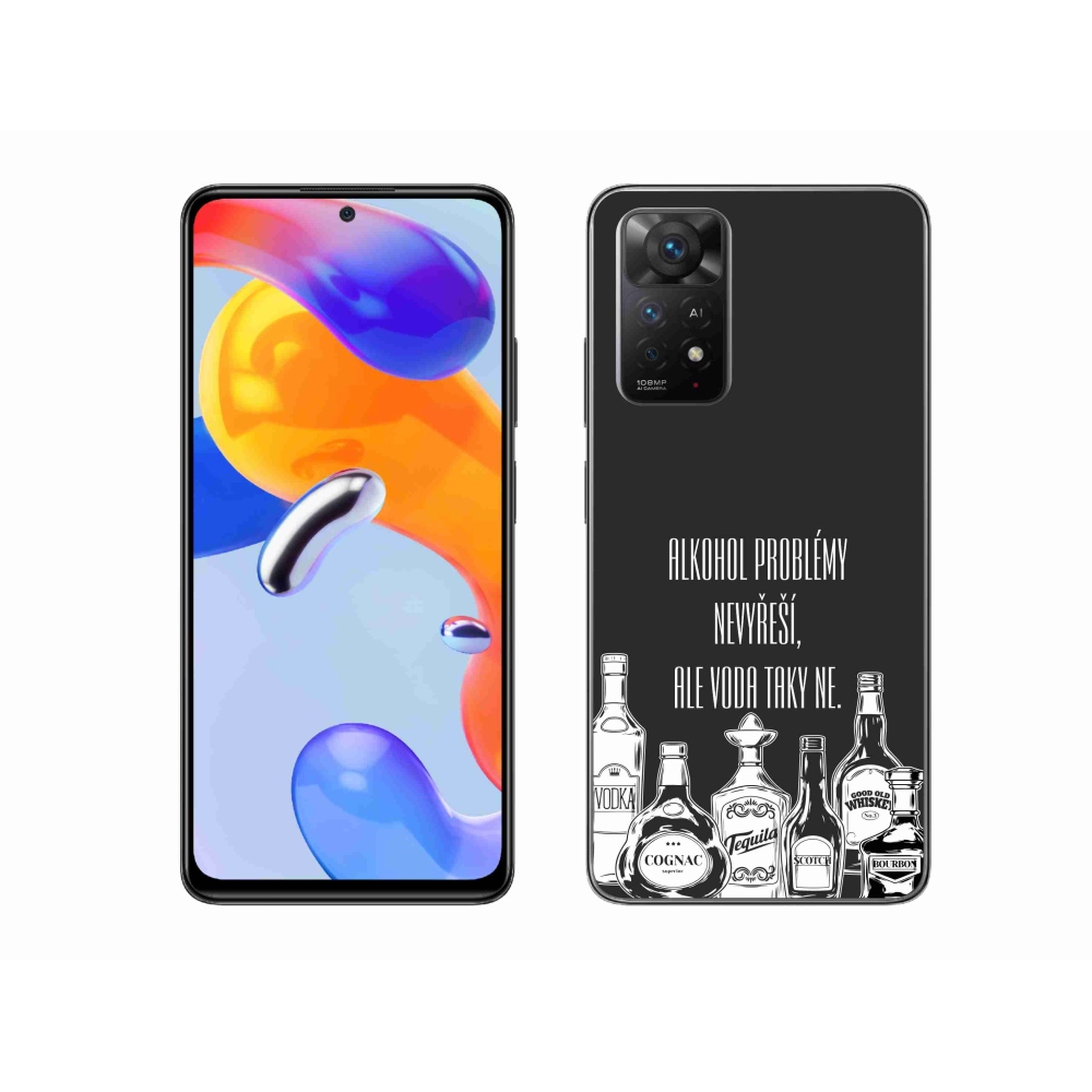 Gélový kryt mmCase na Xiaomi Redmi Note 11 Pro 4G/5G - vtipný text čierne pozadie