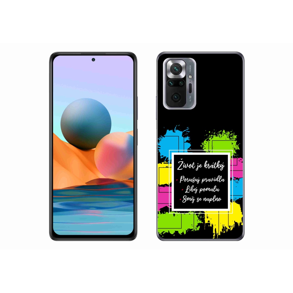Gélový kryt mmCase na Xiaomi Redmi Note 10 Pro - citát 5 čierne pozadie