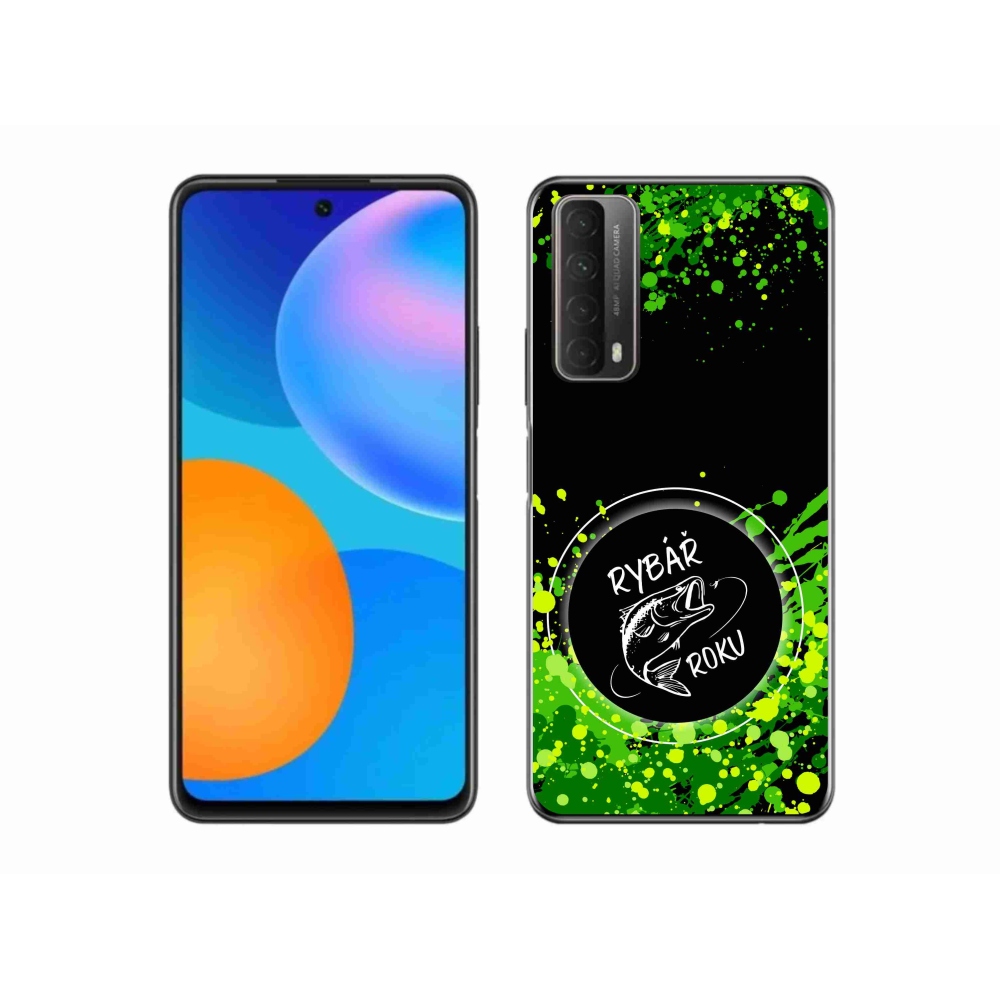 Gélový kryt mmCase na Huawei P Smart (2021) - rybár roku čierne pozadie