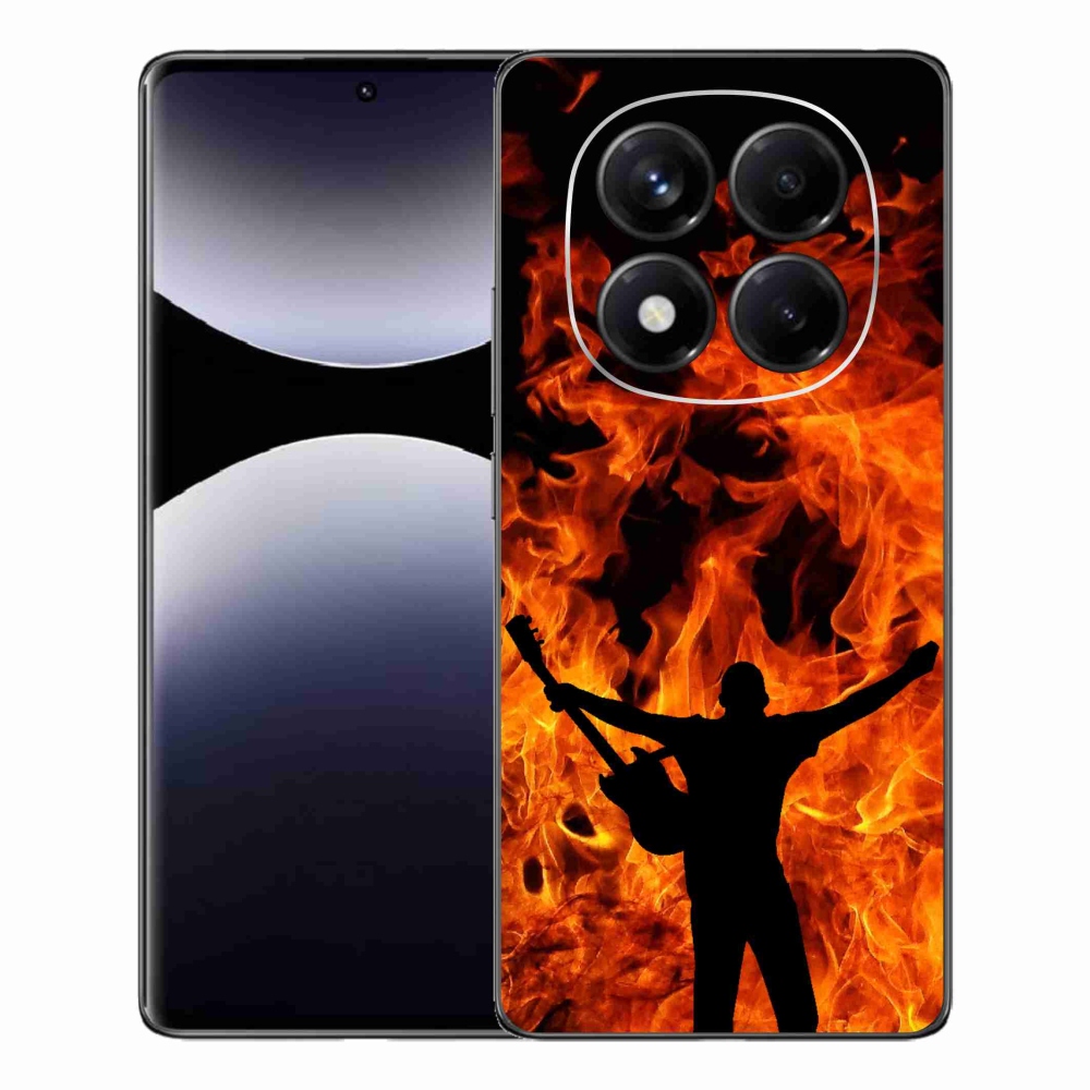 Gélový kryt mmCase na Xiaomi Redmi Note 14 Pro - muzikant a oheň