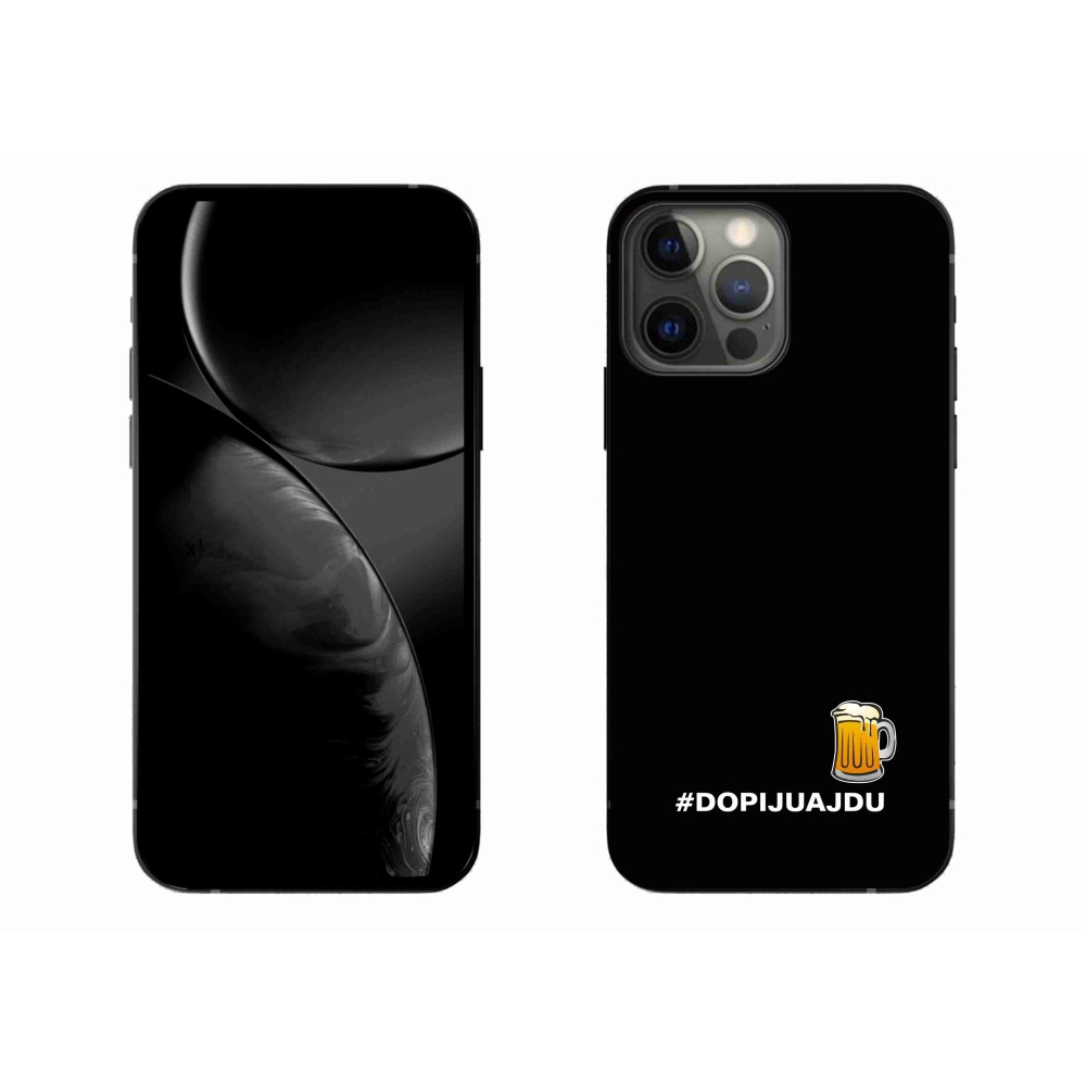 Gélový kryt mmCase na iPhone 13 Pro Max 6.7 - pivný motív 1 čierne pozadie