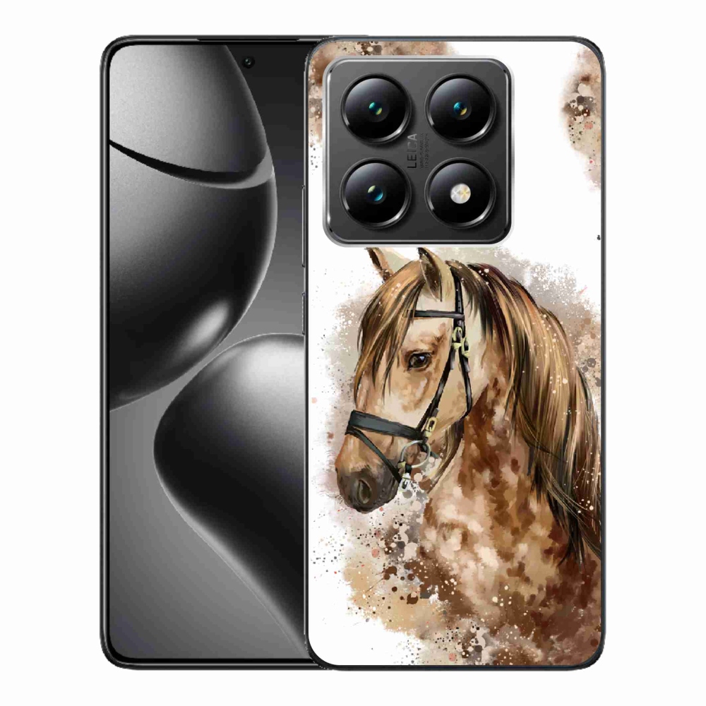 Gélový kryt mmCase na Xiaomi 14T - hnedý kreslený kôň