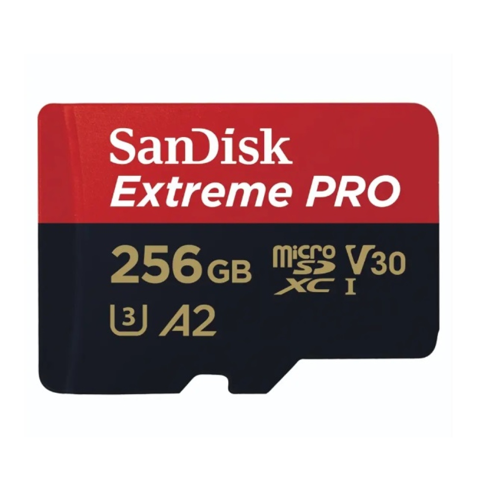 Pamäťová karta SanDisk Extreme PRO microSDXC 256GB + SD adaptér 200MB/s & 140MB/s A2 C10 V30 UHS-I U3