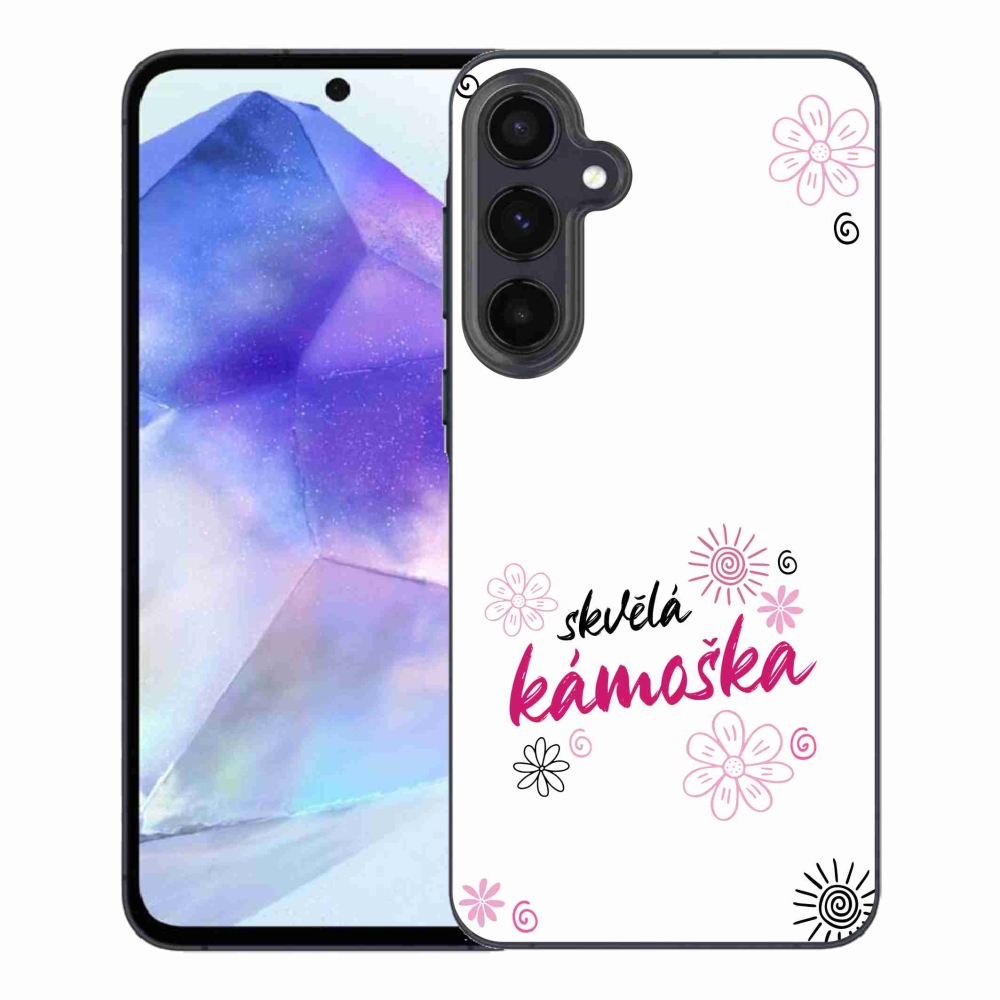Gélový kryt mmCase na Samsung Galaxy A55 5G - skvelá kamoška biele pozadie