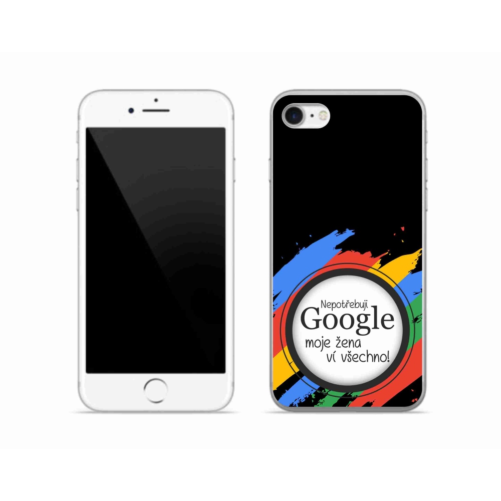 Gélový kryt mmCase na iPhone SE (2022) - žena vie všetko čierne pozadie