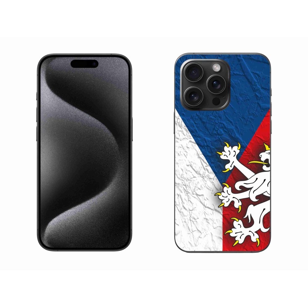 Gélový kryt mmCase na iPhone 15 Pro Max - česká vlajka 1