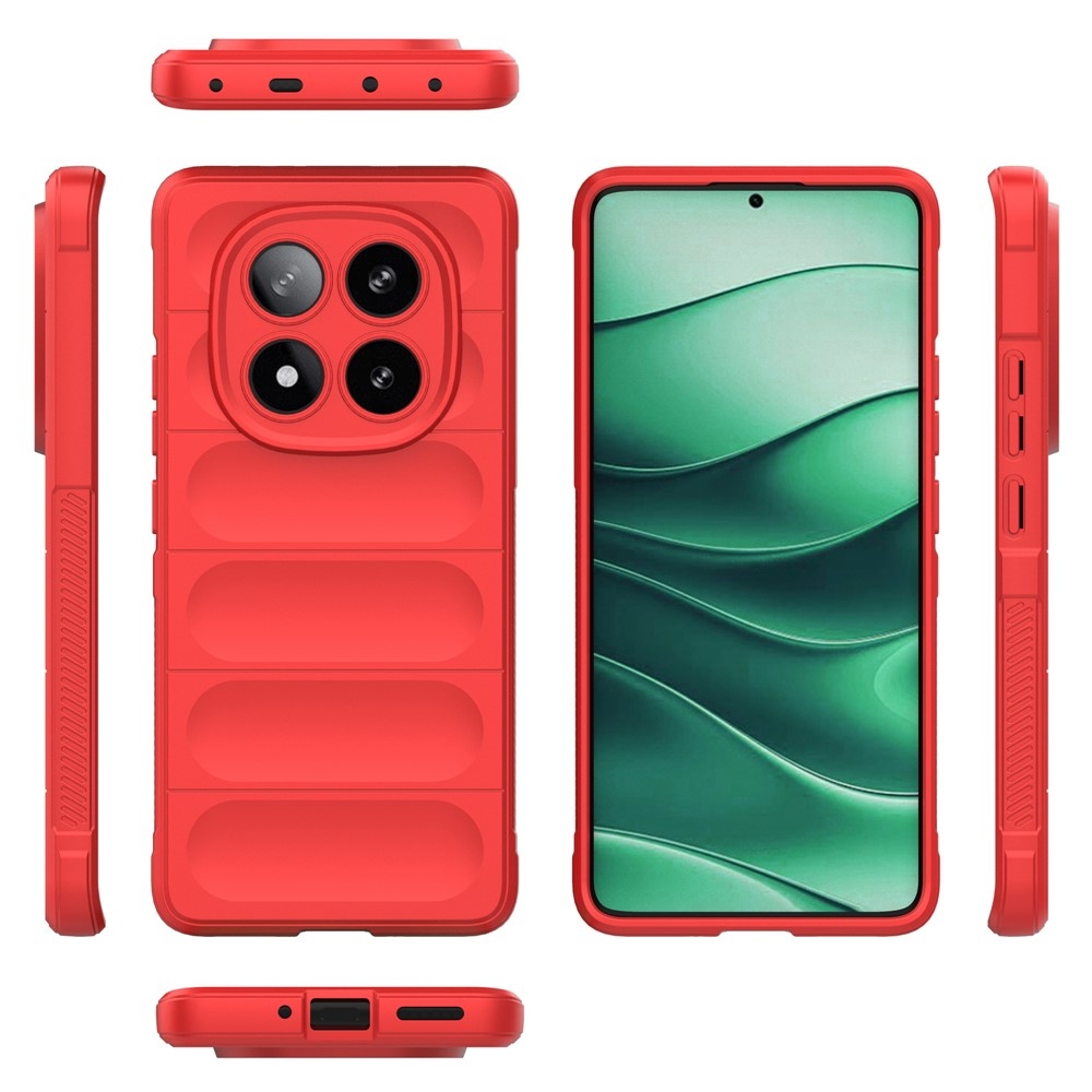 Rugg odolný gélový obal na Xiaomi Redmi Note 14 Pro 5G/Poco X7 5G - červený