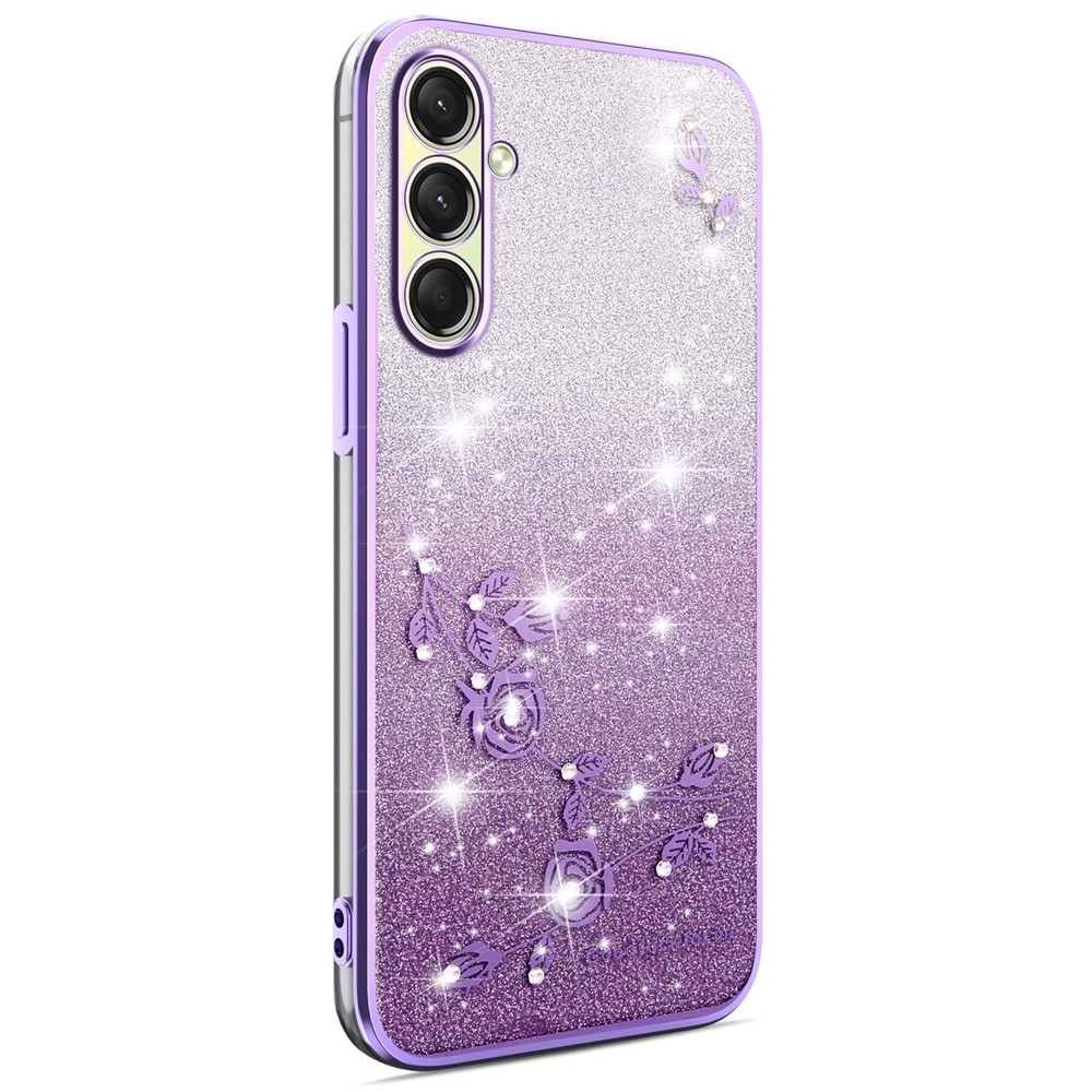 KADEM trblietavý gélový obal na Samsung Galaxy A17 5G - fialový