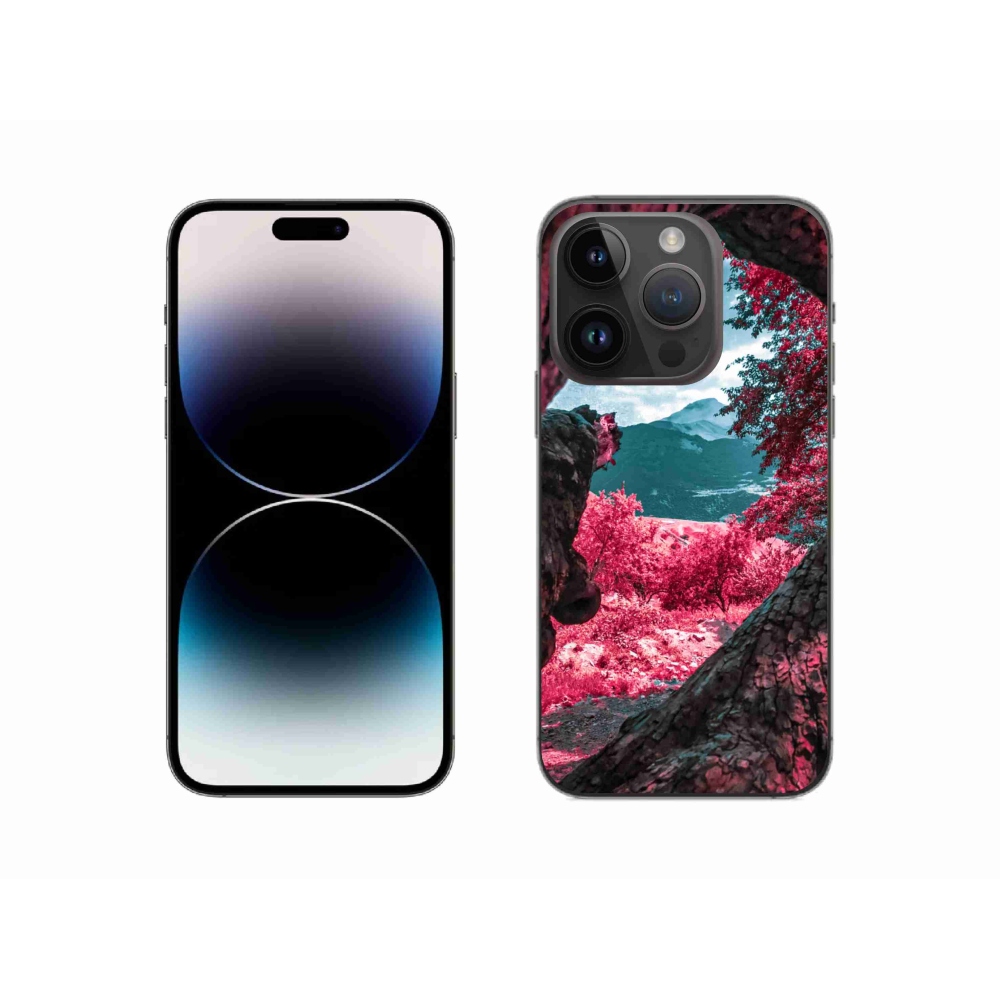 Gélový kryt mmCase na iPhone 14 Pro - výhľad na hory