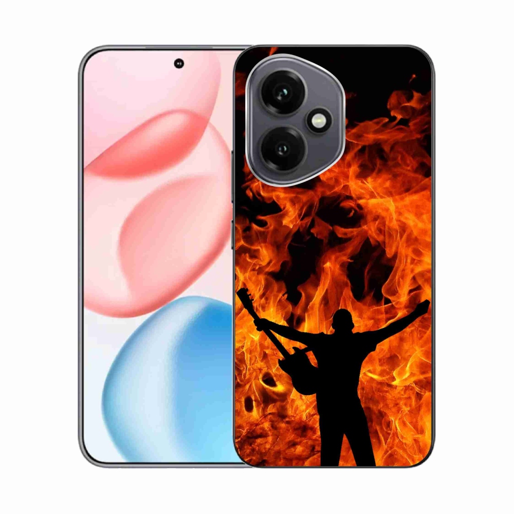 Gélový kryt mmCase na Honor 400 - muzikant a oheň