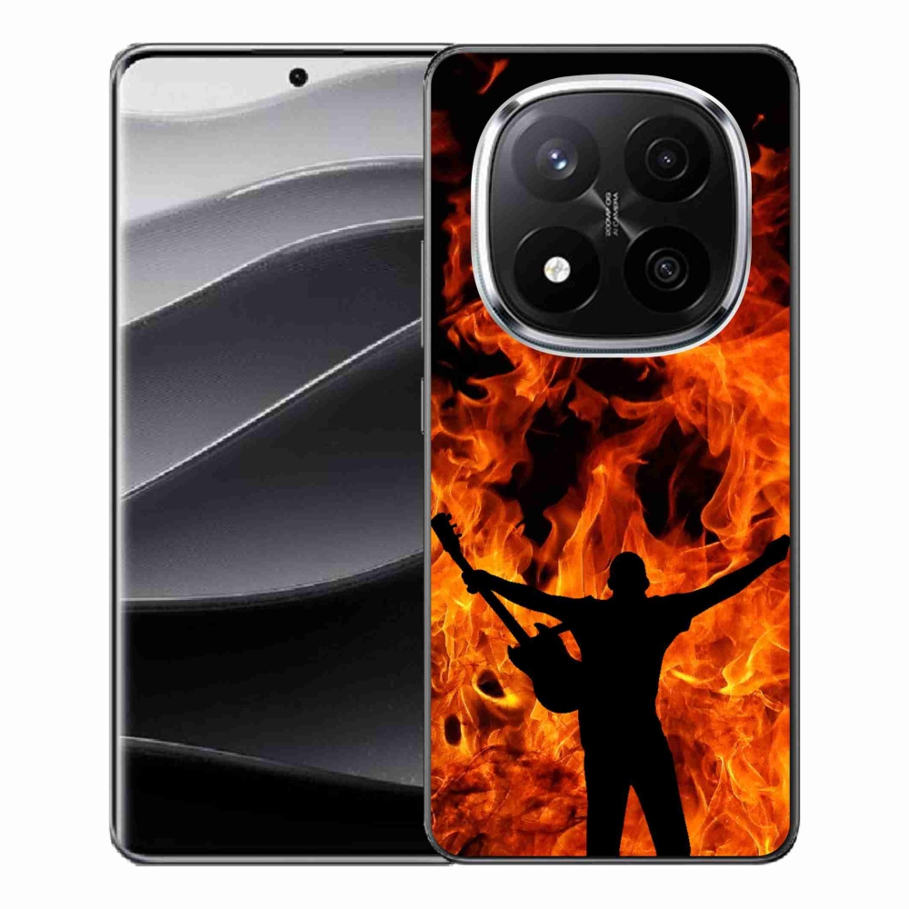 Gélový kryt mmCase na Xiaomi Redmi Note 14 Pro+ 5G - muzikant a oheň