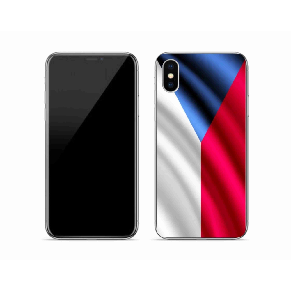 Gélový kryt mmCase na mobil iPhone X - česká vlajka