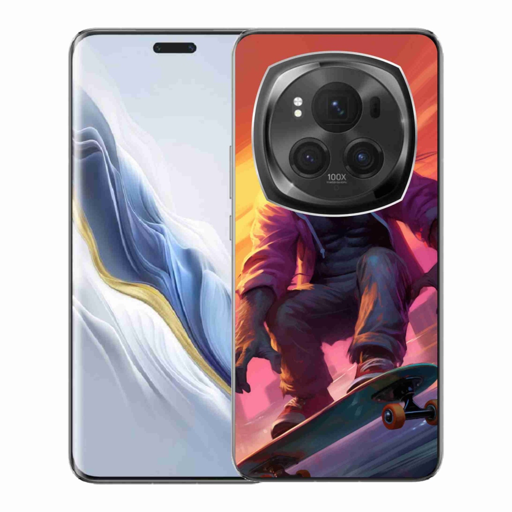 Gélový kryt mmCase na Honor Magic 6 Pro 5G - gorila na skateboarde