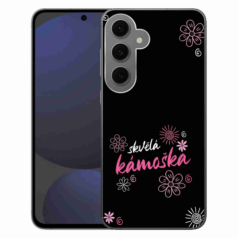Gélový kryt mmCase na Samsung Galaxy S24 FE - skvelá kamoška čierne pozadie
