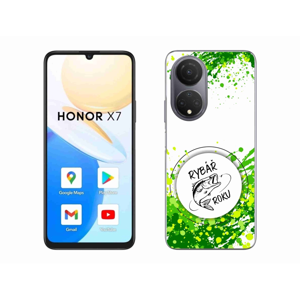 Gélový kryt mmCase na Honor X7 - rybár roka biele pozadie