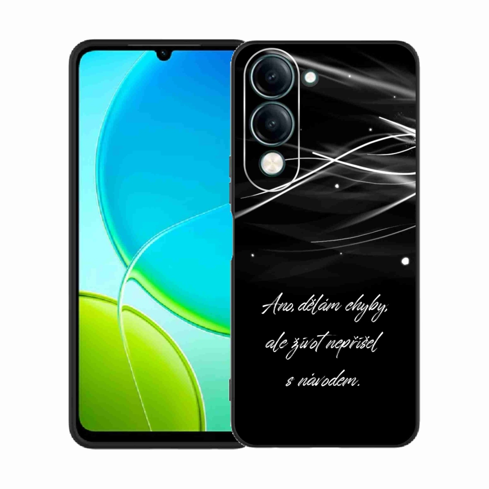 Gélový kryt mmCase na Vivo Y29s 5G - citát čierne pozadie