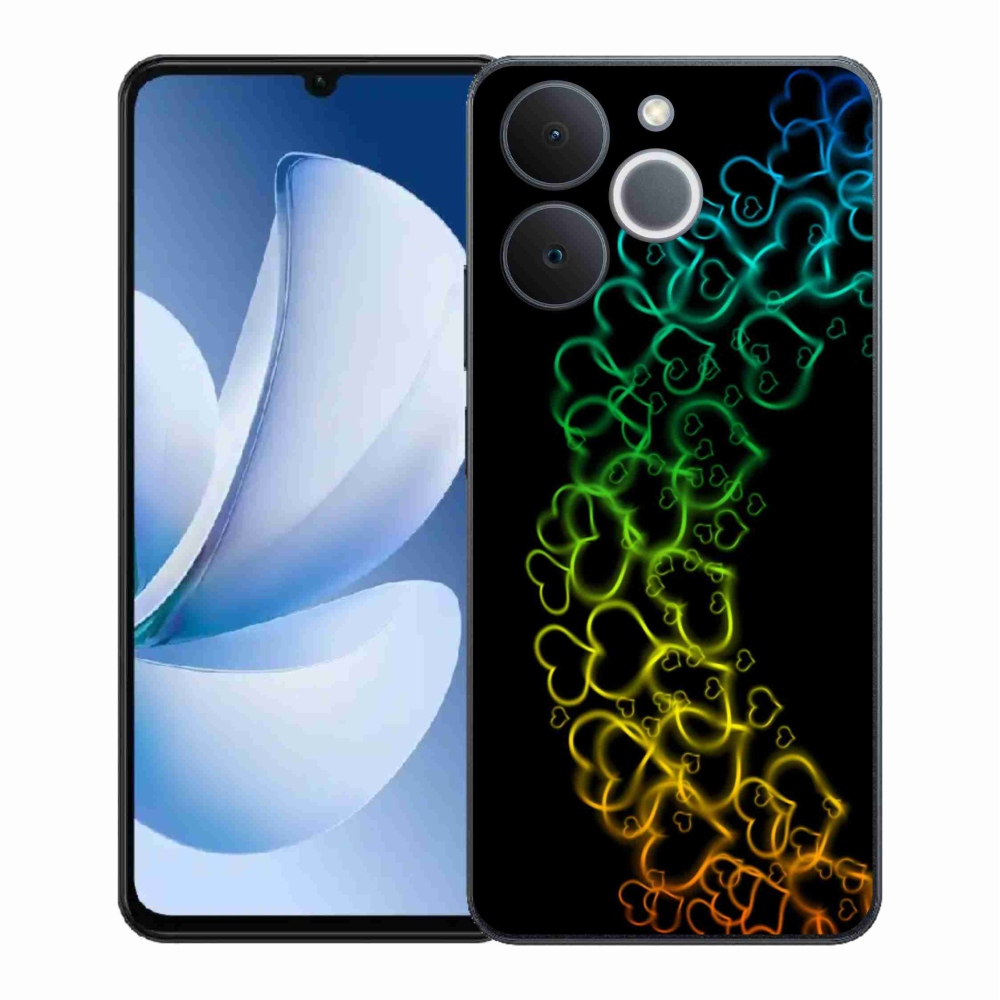Gélový kryt mmCase na Realme Note 70T - farebné srdiečka