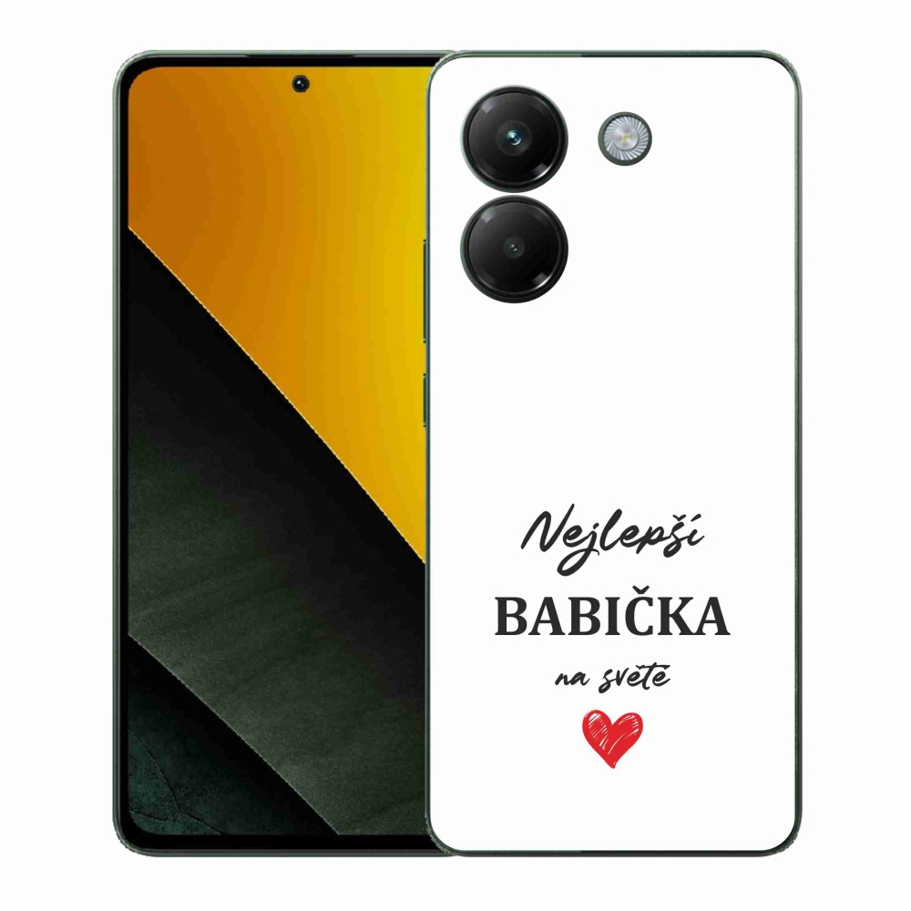 Gélový kryt mmCase na Xiaomi Poco M7 Pro 5G - najlepšia babička 1 biele pozadie