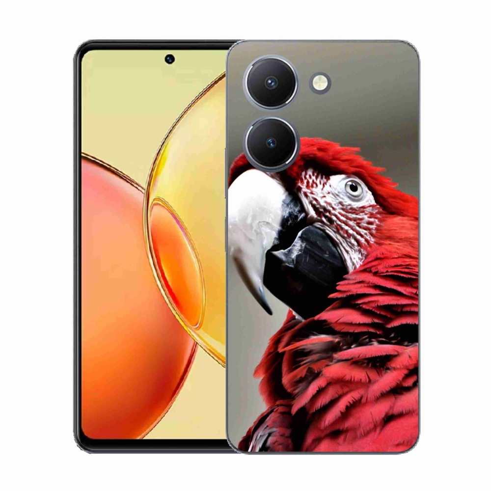 Gélový kryt mmCase na Vivo Y36 - papagáj ara červený