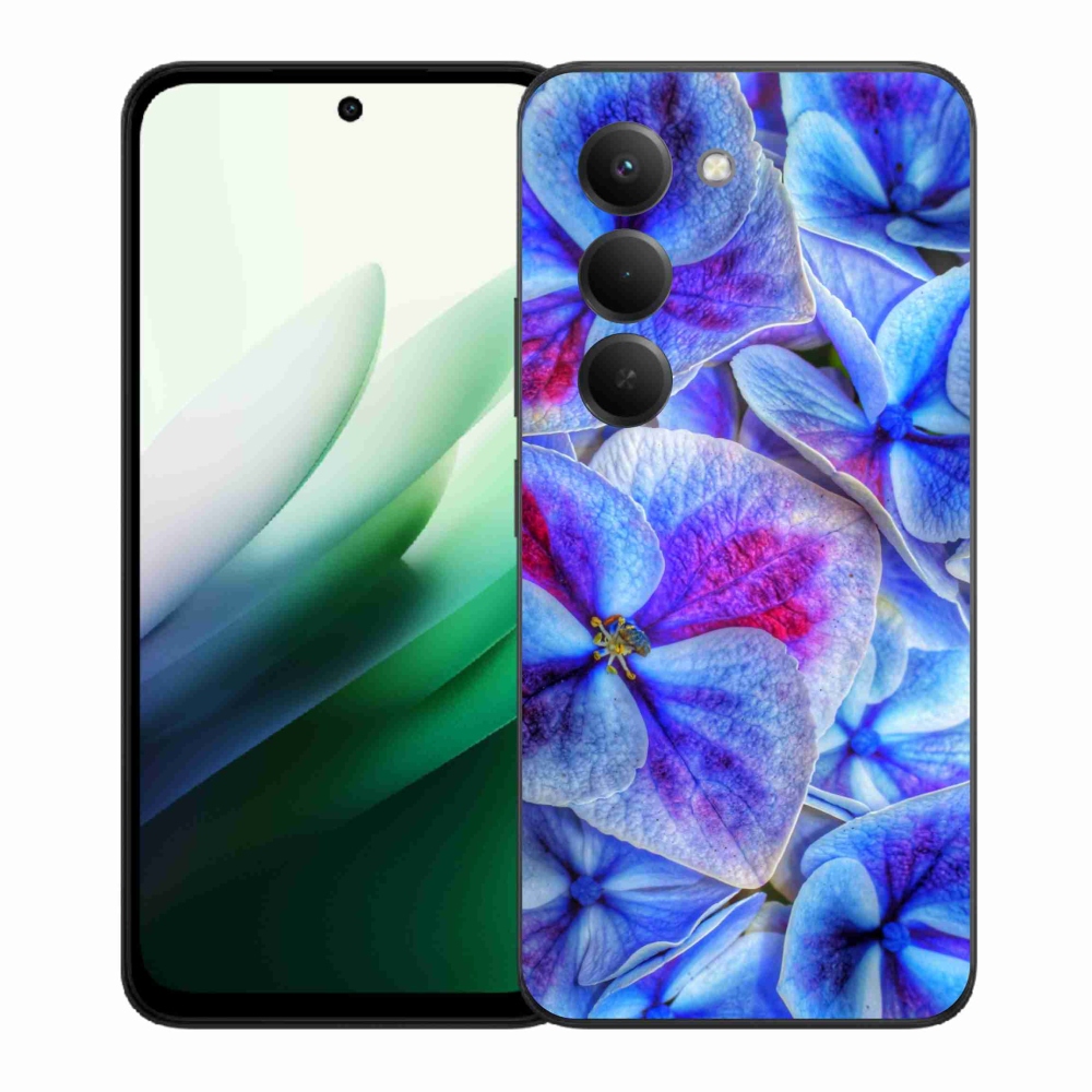 Gélový kryt mmCase na Xiaomi Redmi 15 5G (169mm) - modré kvety 1