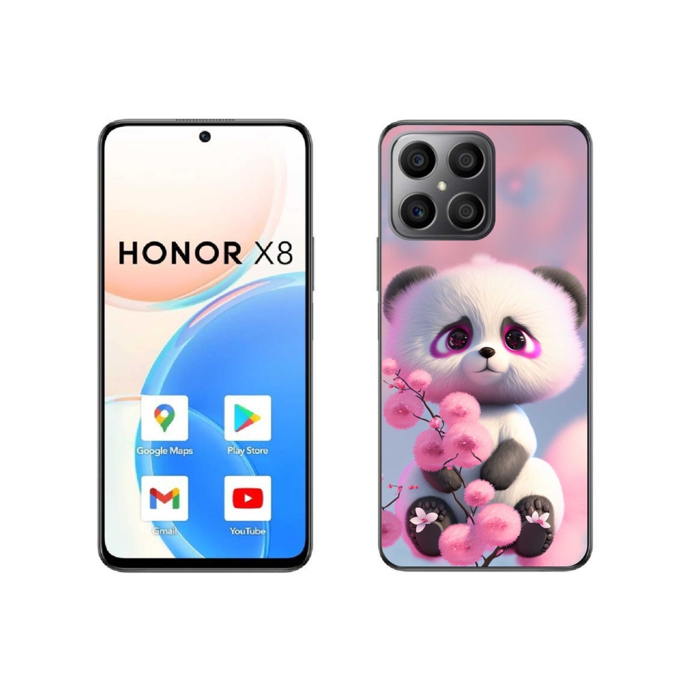 Gélový kryt mmCase na Honor X8 4G - roztomilá panda 1