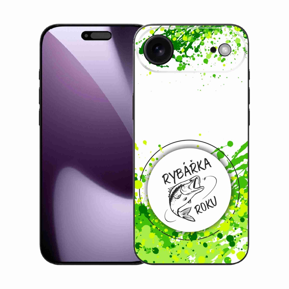 Gélový kryt mmCase na iPhone 17 Air - rybárka roku biele pozadie