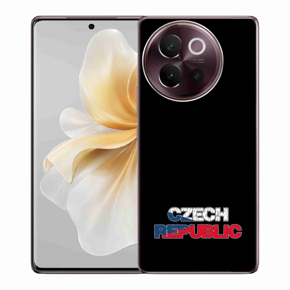 Gélový kryt mmCase na Vivo V40 Lite 5G - Czech Republic čierne pozadie