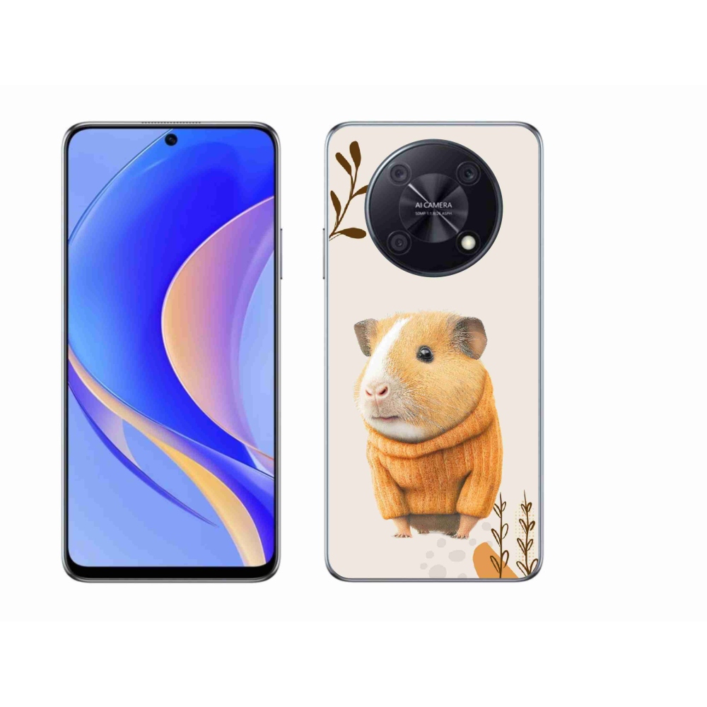 Gelový kryt mmCase na Huawei Nova Y90 - morče ve svetru