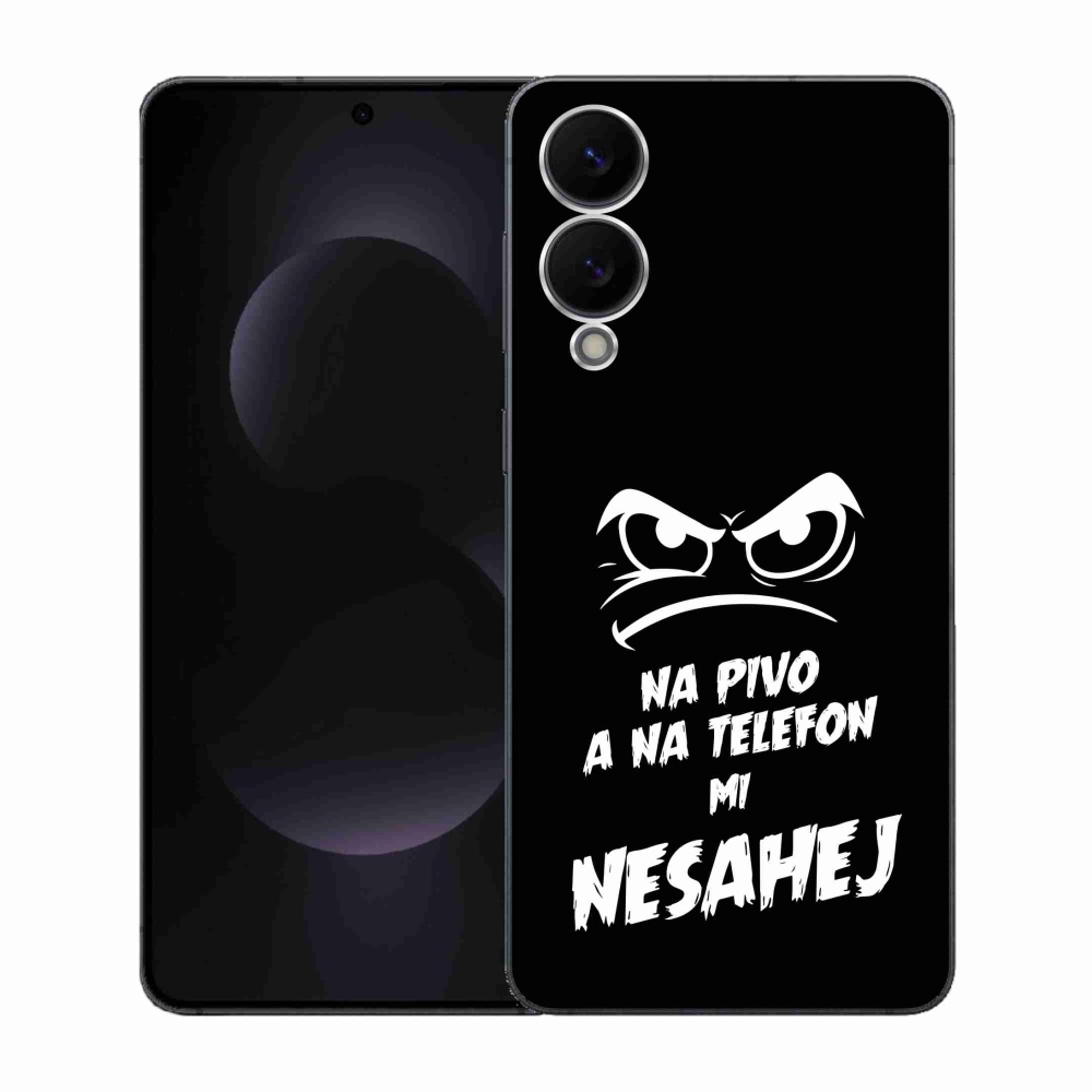 Gélový kryt mmCase na Samsung Galaxy S25 Edge - pivný motív 2 čierne pozadie