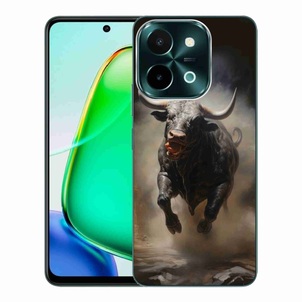 Gélový kryt mmCase na Vivo Y28 - rozzúrený býk